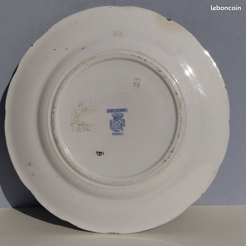 Assiette illustrée Chanson de Desrousseaux les grillades - Digoin Sarreguemines (image 3)