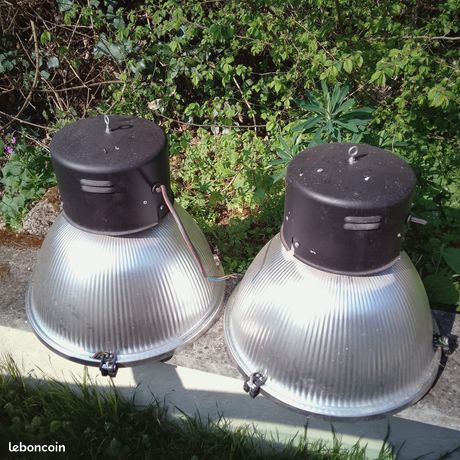 2 anciens abat jours chapeau de lampe fixation à pince vintage french antique | eBay