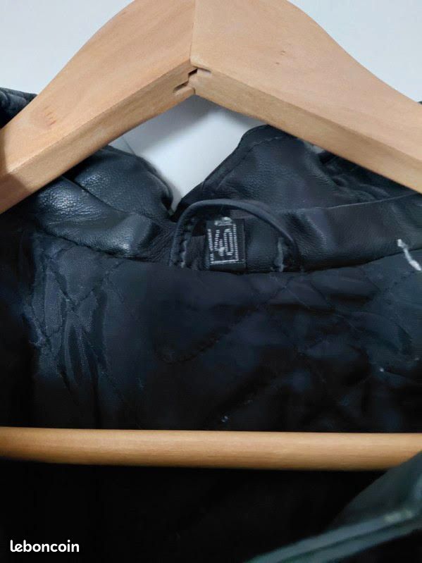 Manteau (femme) en cuir a capuche taille 40 (image 3)