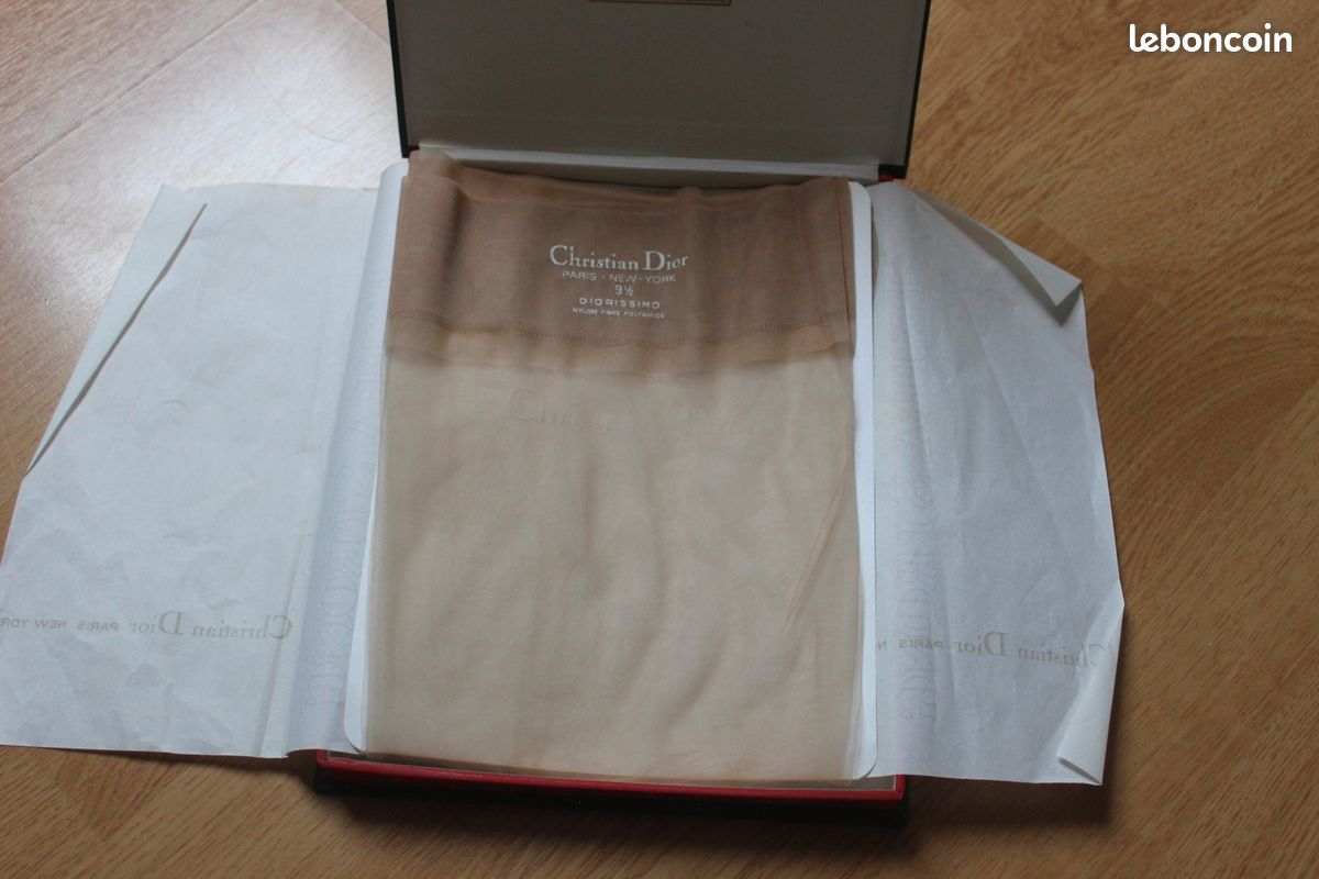 Coffret DIOR Bas nylon sans couture stockings vintage chair T3 (image 3)