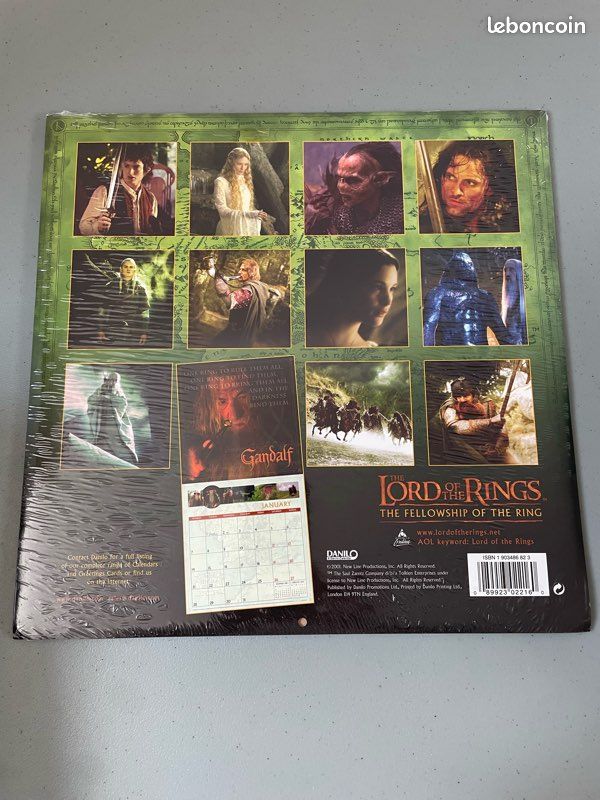 Calendrier Tolkien 2002 - Illustrations SIUDMAK/HOWE - Format 90x90 Mm - Occasion - Miniature
