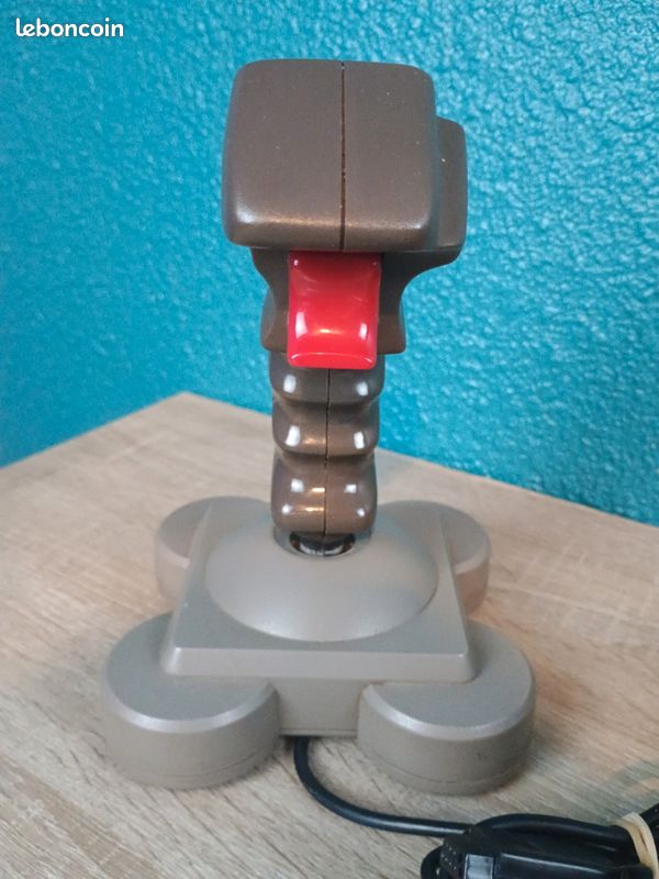 Manette Joystick Vintage Atari/Amiga/Amstrad - Noir, En Plastique Rigide, Bon état (non Testée)