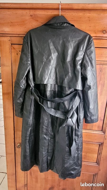 Long manteau mango en cuir (image 3)