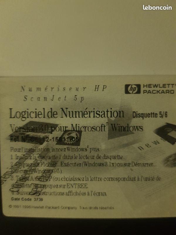 Disquette logiciel de numération HP (image 9)