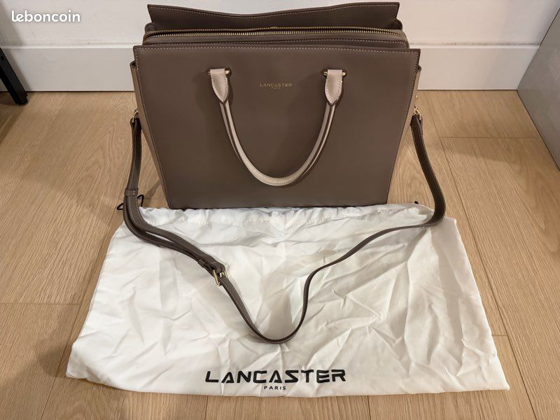 Sac à Main LANCASTER En Cuir - Marron, Bandoulière, Format Petit (24 X 14.5 Cm), Occasion Bon état