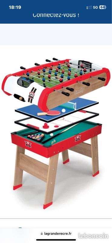 BABY-FOOT 4 en 1 SMOBY (image 1)