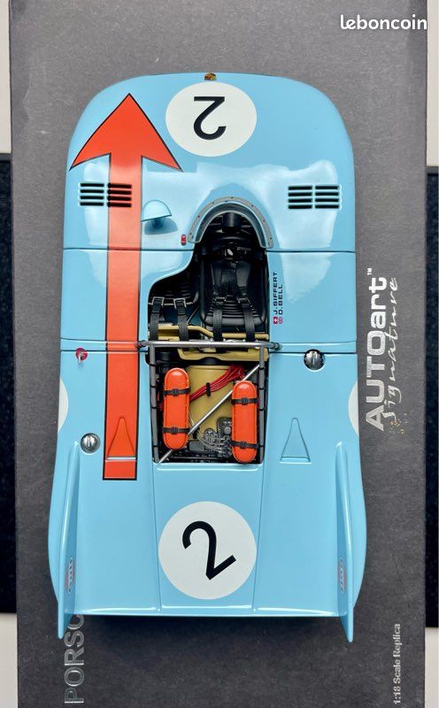 Miniature 1/18 auto art signature Porsche 908/03 Nürburgring 1971 Bell/ Siffert N2 Gulf réf87173 (image 10)