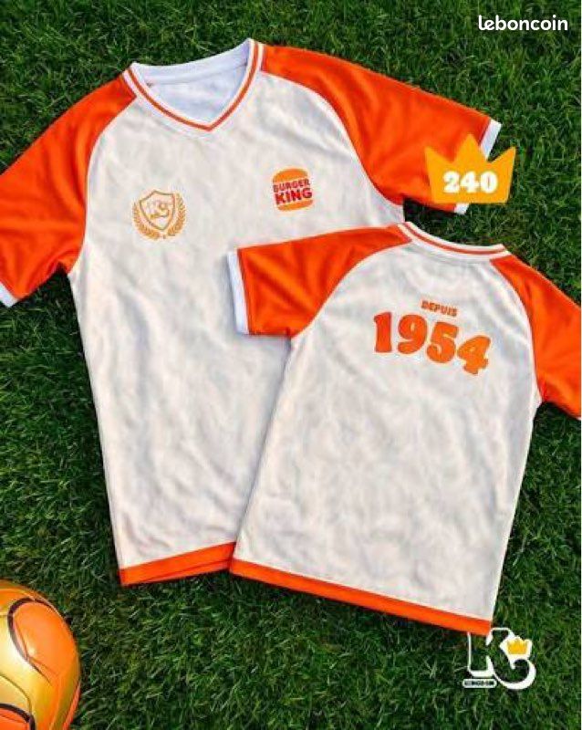 Lot Duo Maillots foot adulte et enfant Burger King (image 1)