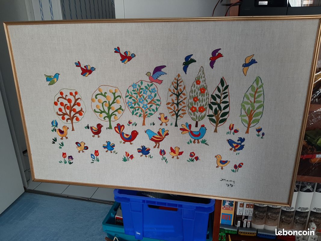 Toile Fleur Peinte à La Main – œuvre Originale Neuve