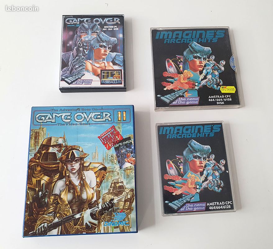 Lot de 10 disquettes de jeux AMSTRAD CPC 464/6128 vintage gaming AMSOFT CF-2