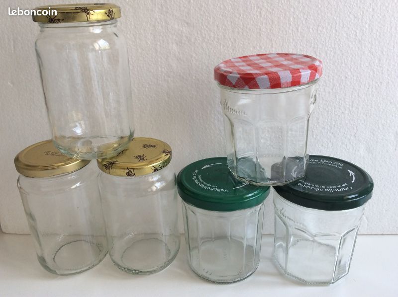VORHOT Lot de 8 Petits Pots Confiture, 120ml Mini Bocaux en Verre