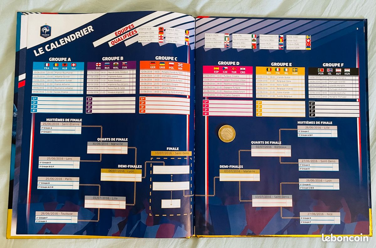 Collection complète Panini Fiers d'être bleus Carrefour Euro 2016 France - Collection