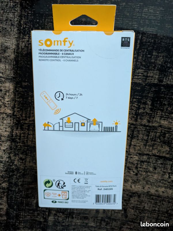 Télécommande somfy neuve de Centralisation, 6 canaux (image 2)