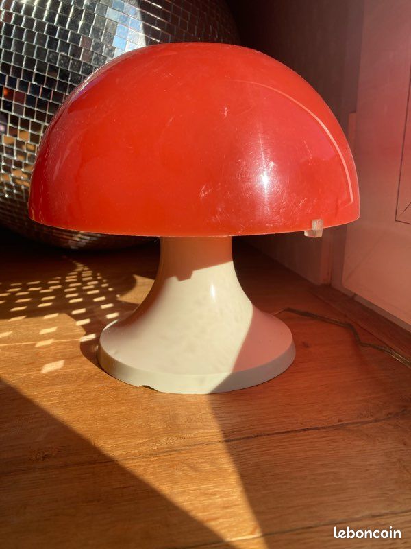 Lampe champignon vintage rouge (image 2)