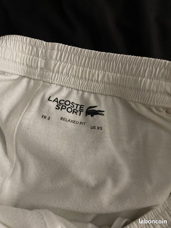 Bas lacoste blanc xs/s (image 3)