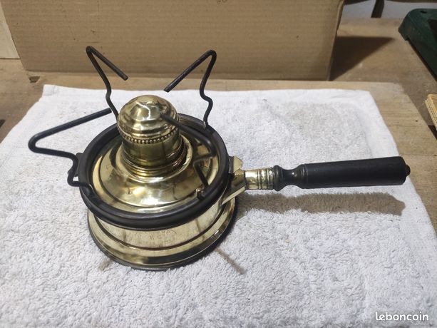 ANCIEN RÉCHAUD CHAUFFE Plat à Pétrole Breveté Paris en Fonte et Cuivre France EUR 89,00 - FR