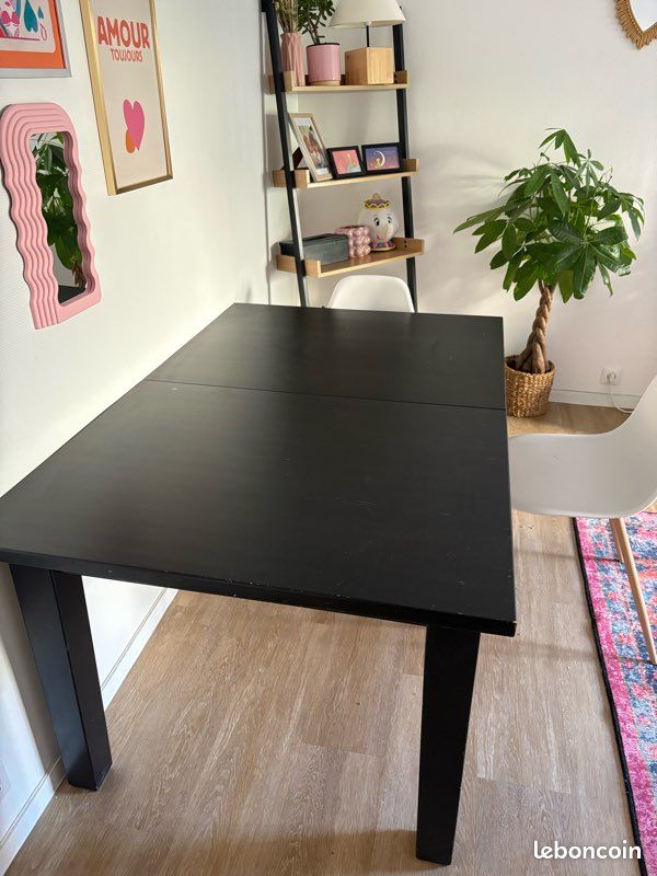 Table noire salle à manger (image 2)
