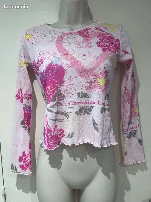 T-shirt Christian Lacroix, junior, Rose, jaune bleu, fuchsia fleuri 11 ans (image 9)