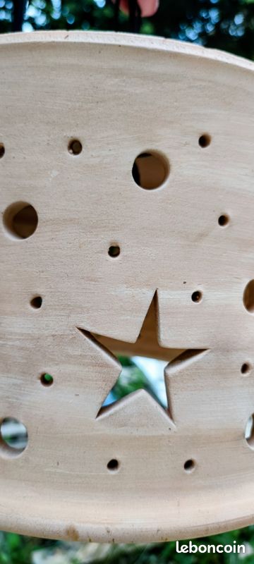 Luminaire ✨ thème nuit 🌛 étoilée ✨ terre cuite 🌸 artisanale 🌜 (image 9)