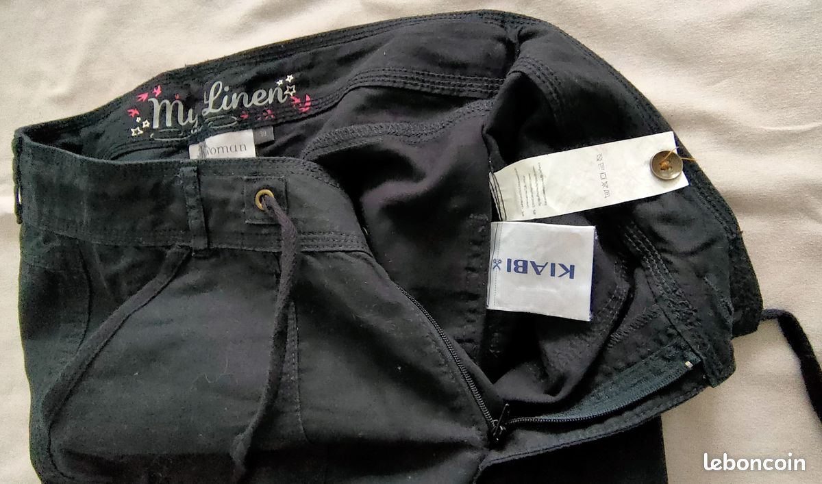 1 pantacourt noir femme K. Woman KIABI (image 6)