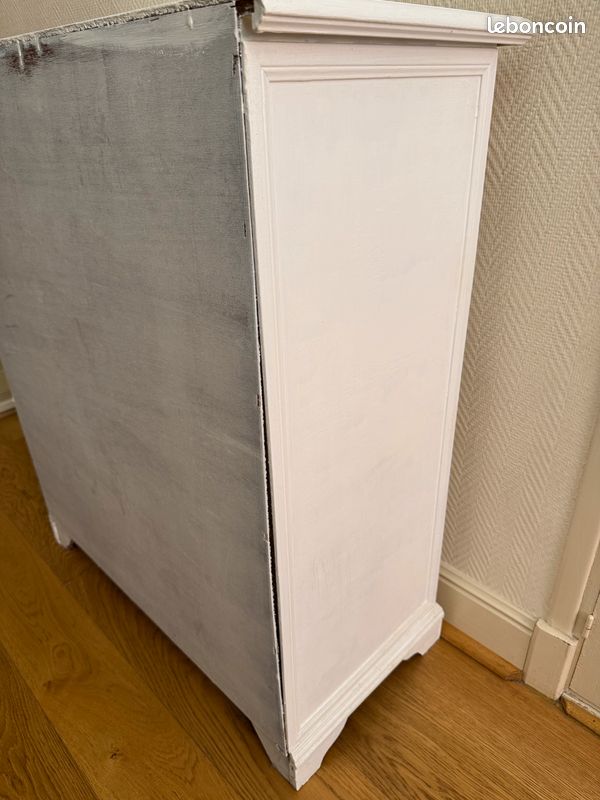 Commode ancienne rénovée couleur blanche (image 4)