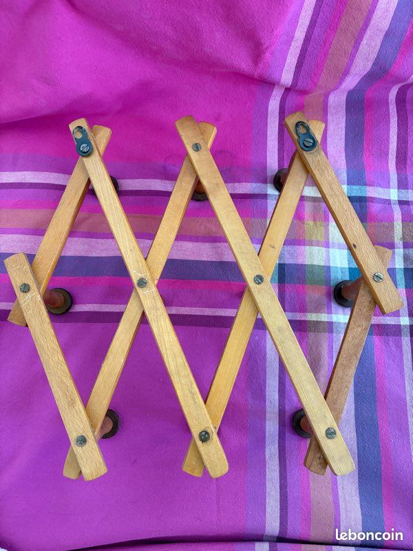Porte manteau vintage rétractable (image 4)