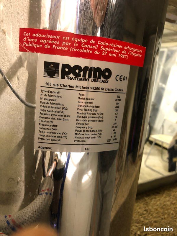Adoucisseur permo 50Litre (image 2)