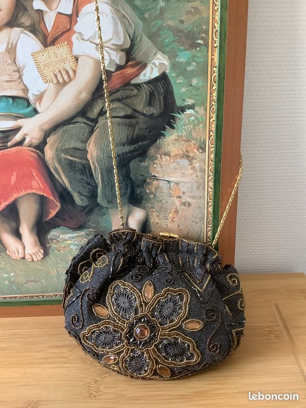 Sac à main vintage perles (image 1)