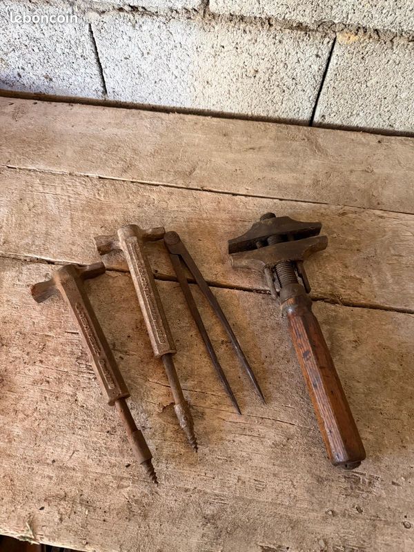 Lot d'outils agricoles, d'atelier et de jardin anciens – Vintage & décoration (image 7)