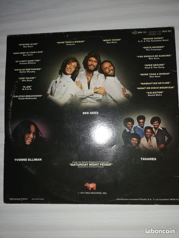 Vinyle 33 tours saturday night fever (image 3)