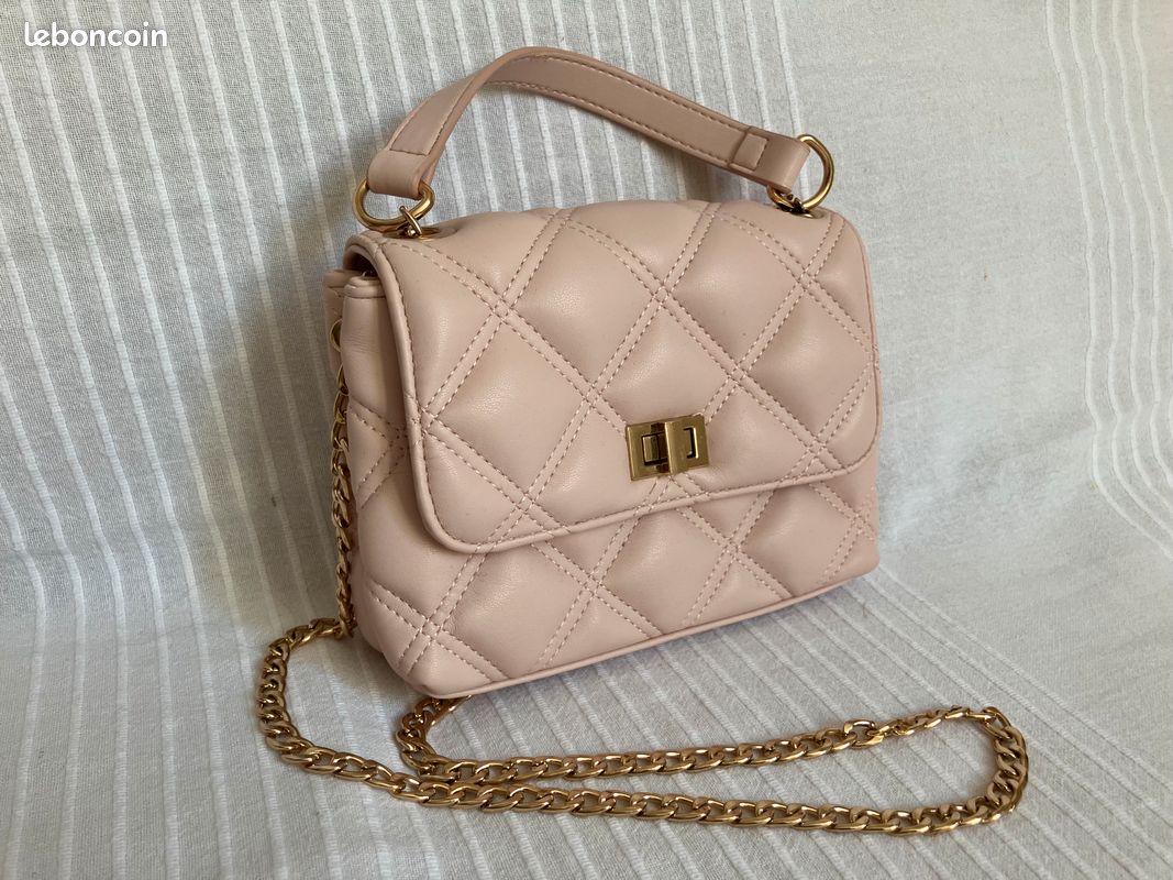 Petit sac rose pâle matelassé Accessoires Bagagerie