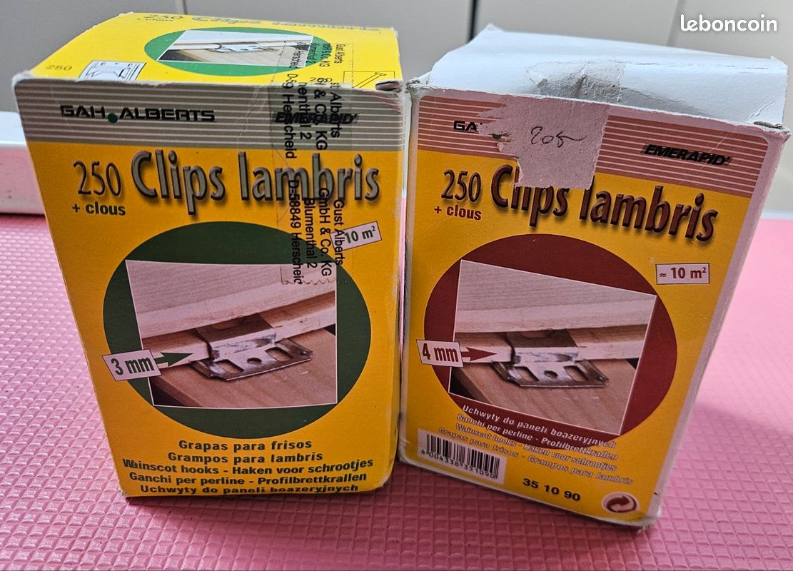 250 clips lambris 3mm + 200 clips (image 1)