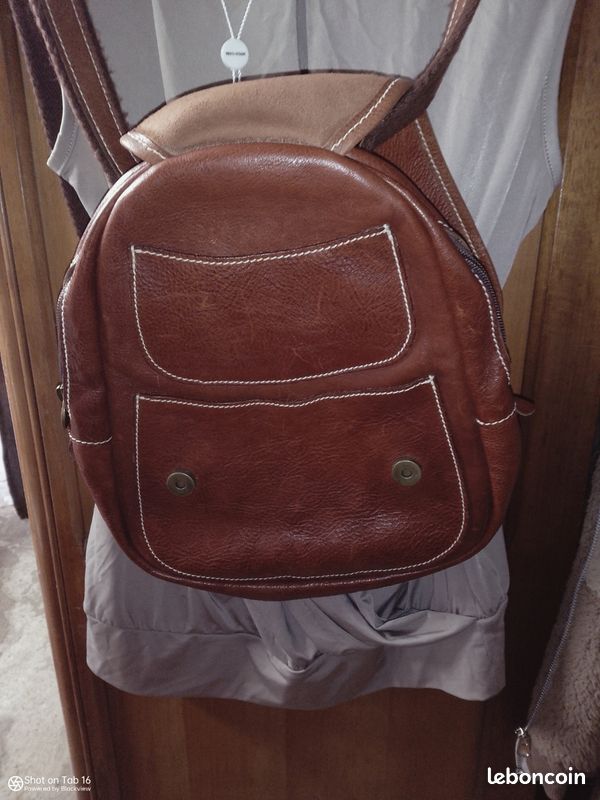 Superbe sac à dos en cuir de marque gil holters (image 3)