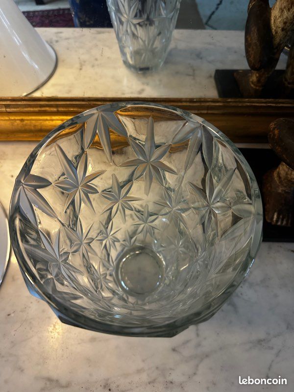 Grand vase en verre, ciselé, vintage (image 3)