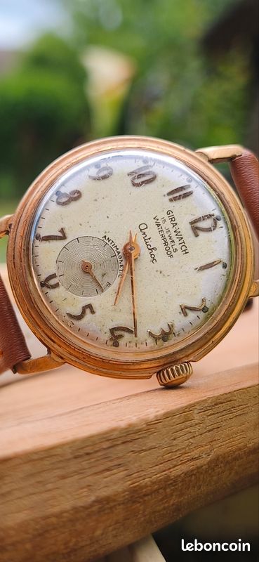 Montre Vintage Gira-Watch Mécanique Plaqué Or Fonctionne (image 2)