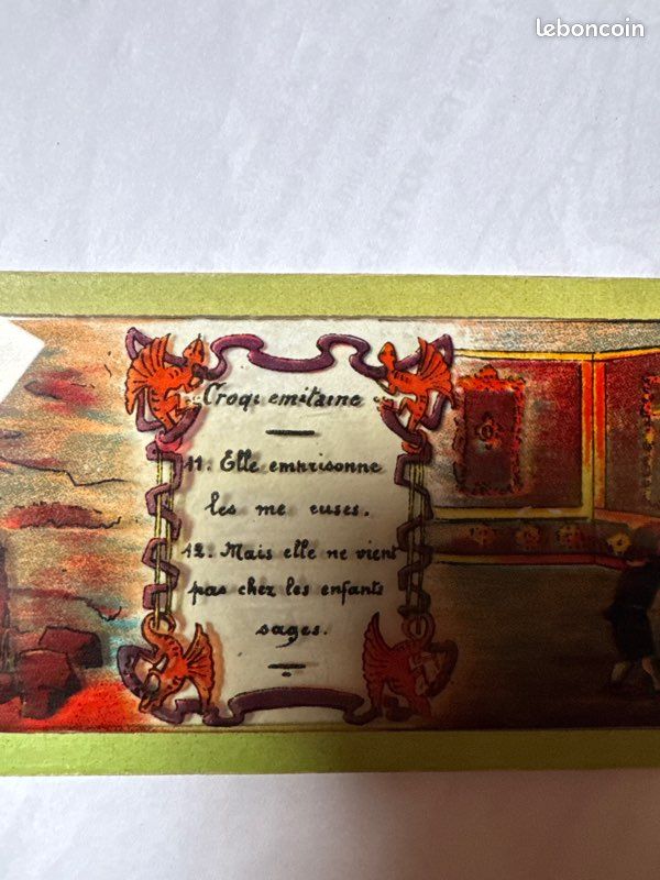 8 PLAQUES DE VERRE POUR LANTERNE MAGIQUE- ( VOIR LE DETAIL