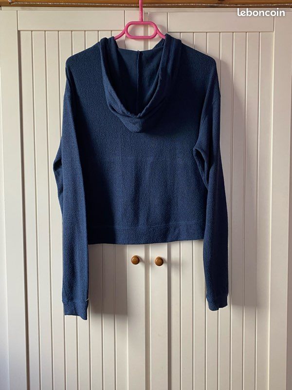 Sweat capuche bleu Hollister S/36 (image 3)