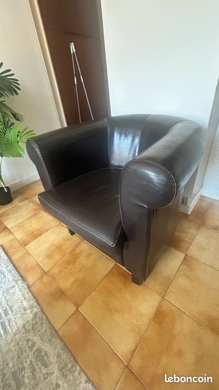 Fauteuil Club FLY PEPPONE Mustang Marron (image 2)