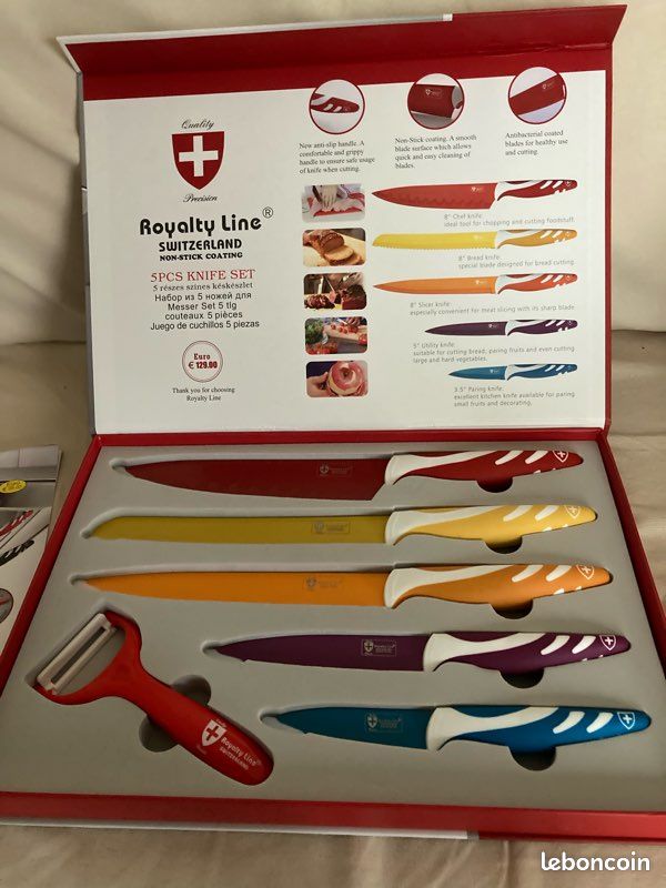 Set de 5 couteaux dont éplucheur neuf (image 1)