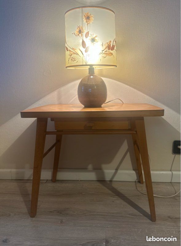 🏷️ Bureau / table de chevet enfant vintage "La Baumann " (Style Compas (image 8)