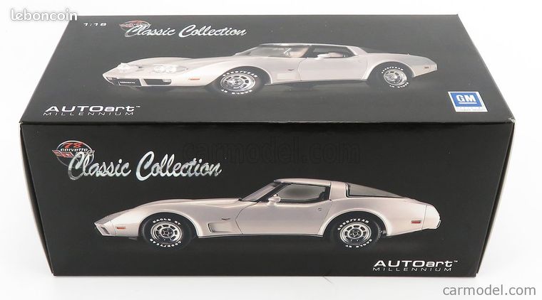 Corvette Stingray Expérimentale Grise 1/18 – AUTOart 71000 – Occasion (exposée)