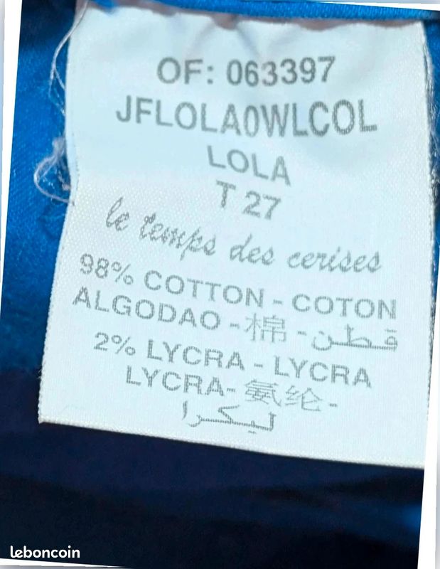 Short homme bleu LTB électrique – slim taille – stretch #38 (image 4)