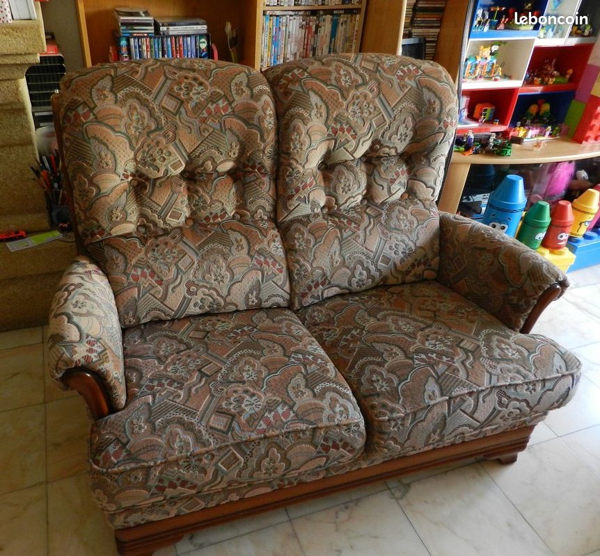 Canapé 2 places et 2 fauteuils (image 2)