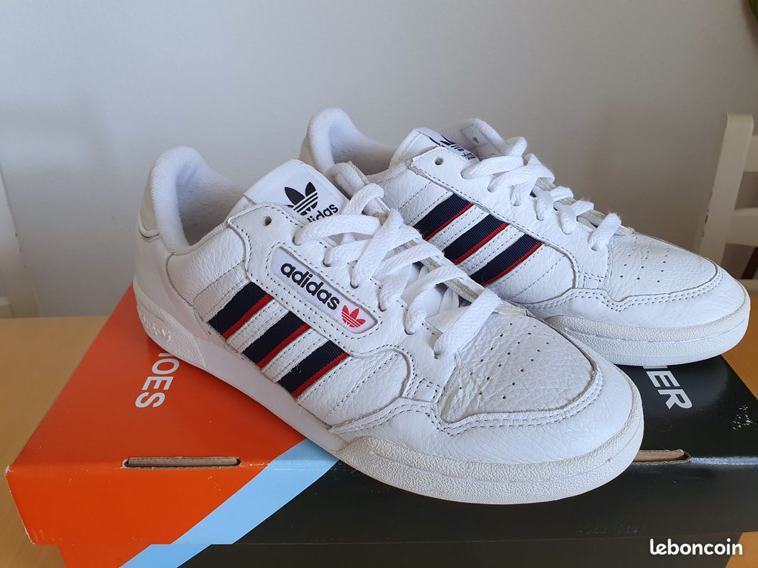80 Stripes Chaussure Continental 80 Blanche ADIDAS CONTINENTAL 80