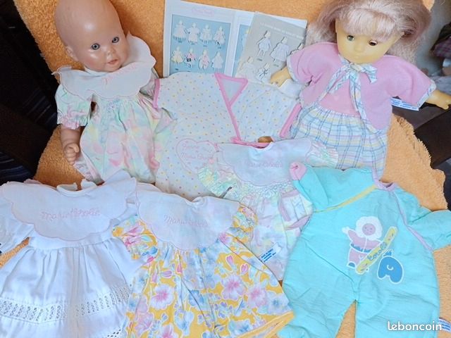 Vintage Poupée COROLLE 8 Bébé rigide articulé combinaison
