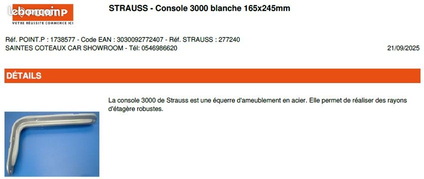 Lot d'equerres acier (image 3)
