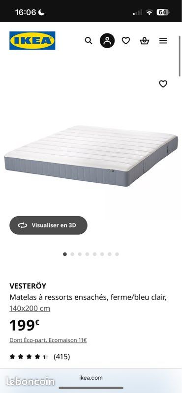 Matelas 2 place IKEA (image 1)