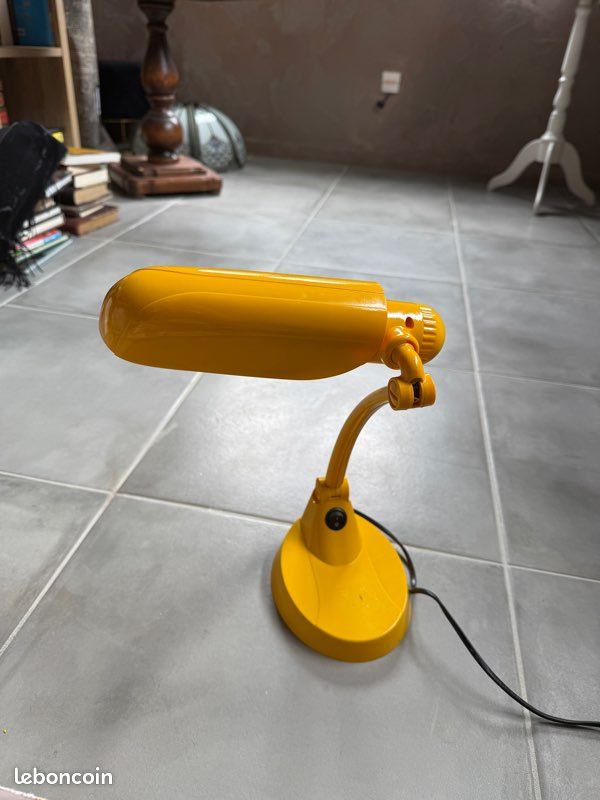 Lampe jaune moutarde années 70 vintage (image 1)
