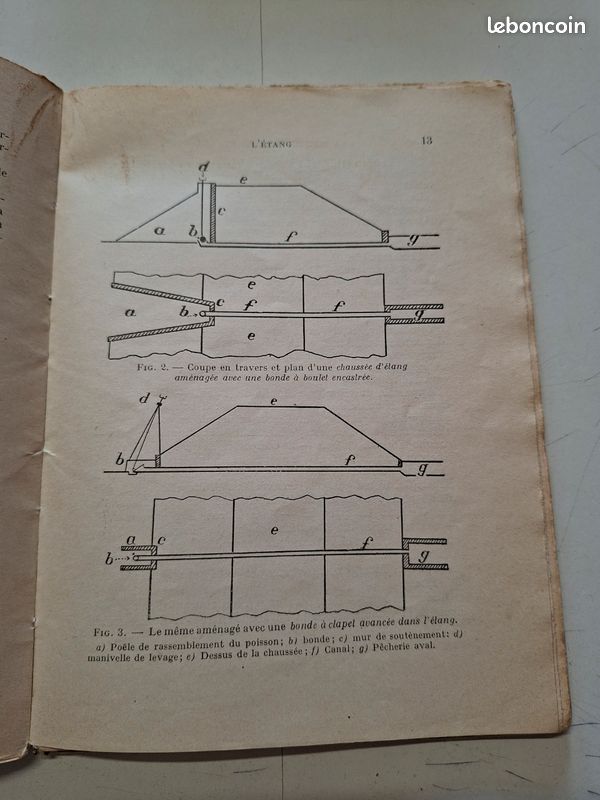 4585: Livre ancien : La pisciculture en étangs (Cypriniculture) - Maison Rustique (image 3)