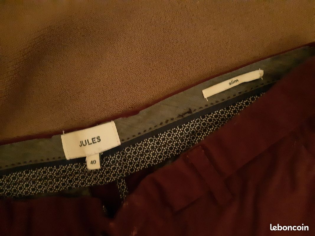 Pantalon homme Jules Bordeaux 40 (image 2)